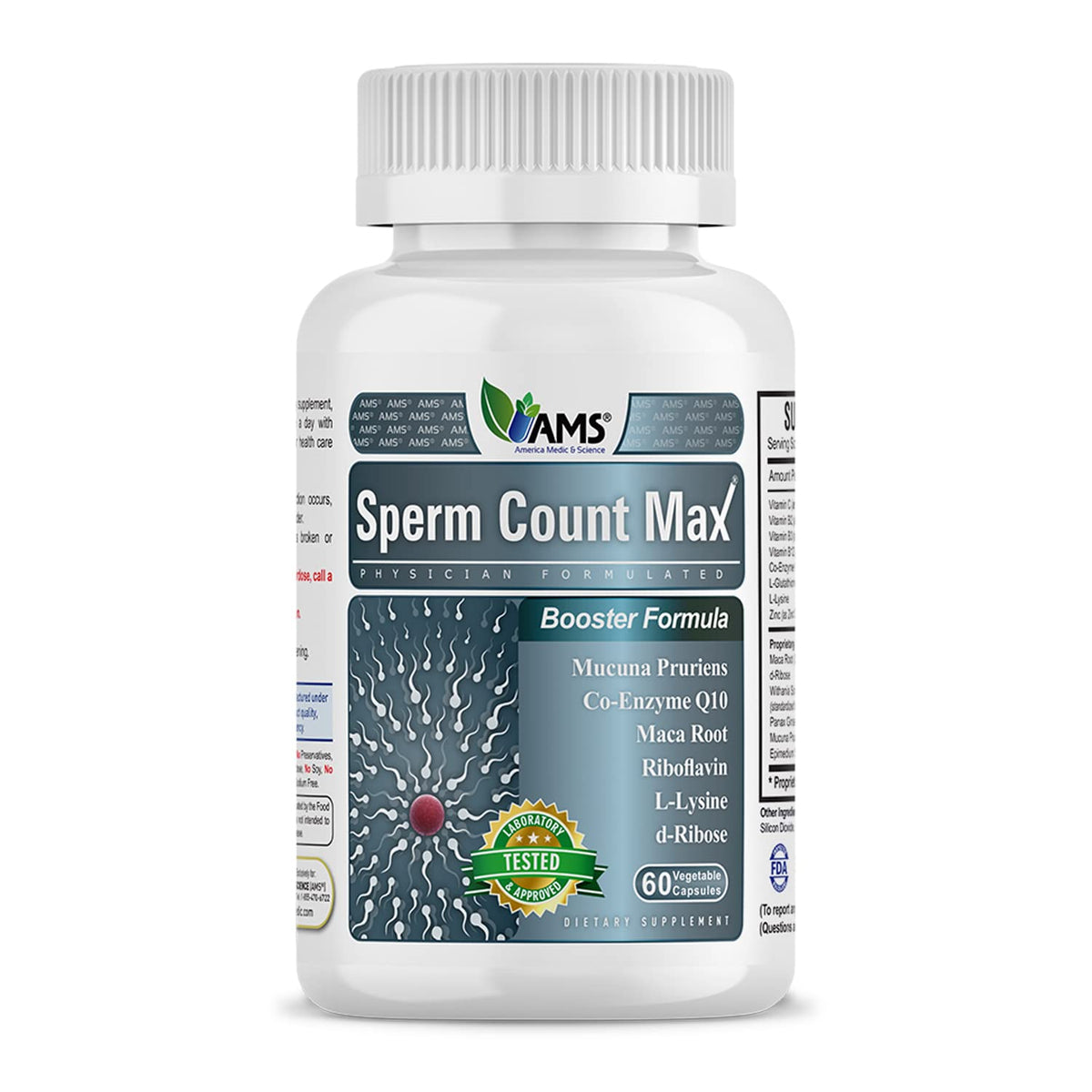 America Medic & Science Sperm Count Max - 60 Capsules