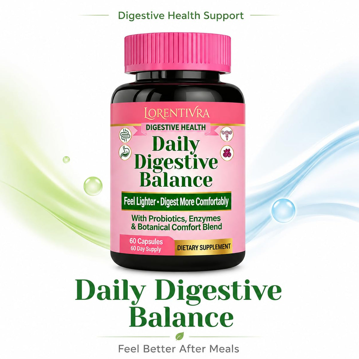 Lorentivra Daily Gut Health Supplement - 60 Capsules - image 2