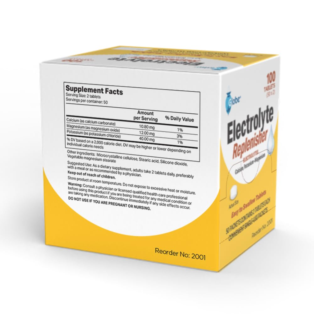 Globe Electrolyte Replenisher Tablets Hydration Support - 100 Count - image 6