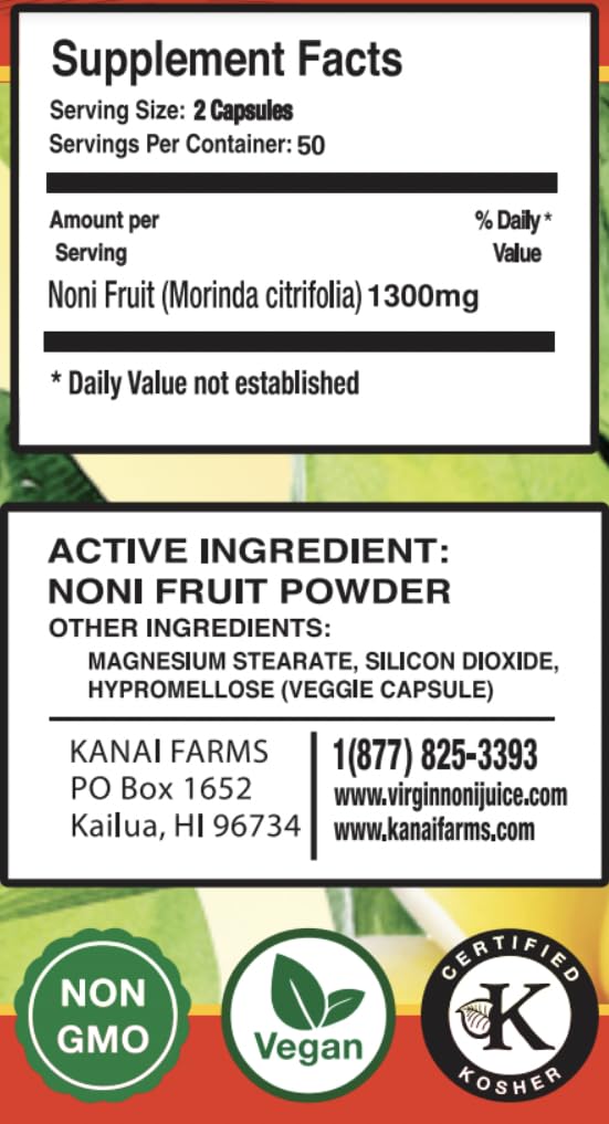 Kanai Farms Virgin Noni Powder 100% Pure Certified Organic - image 3