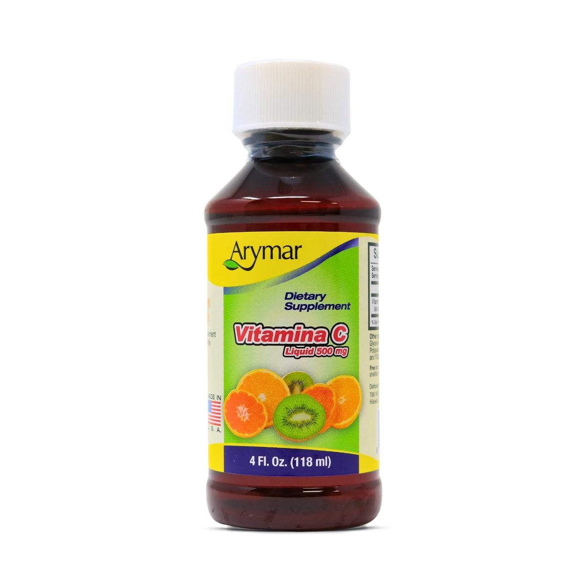 Arymar Liquid Vitamin C for Adults, Orange Flavour - 4oz