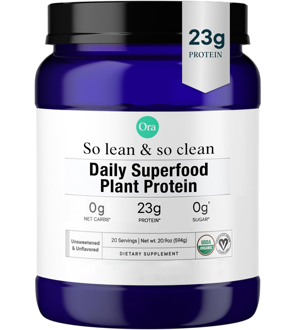 Ora Organic Vegan Protein Powder Unsweetened - 20 Servings