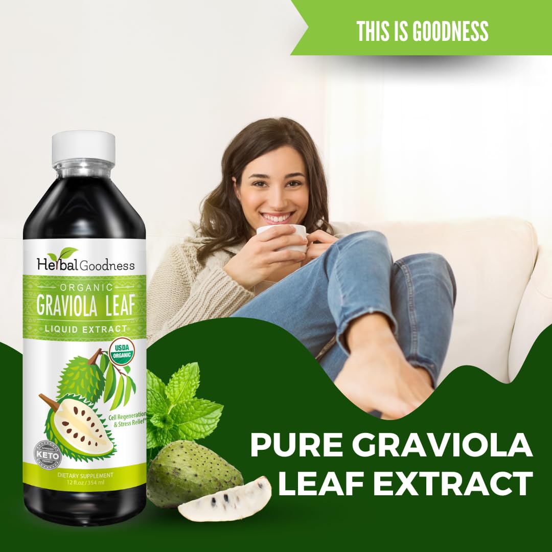 Herbal Goodness Soursop Graviola Liquid Drops Extract - 12 Fl Oz - image 5