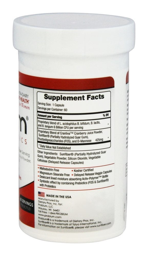 Probium Pro-Cran Blend 6B Probiotic - 60 Vegetarian Capsules - image 2