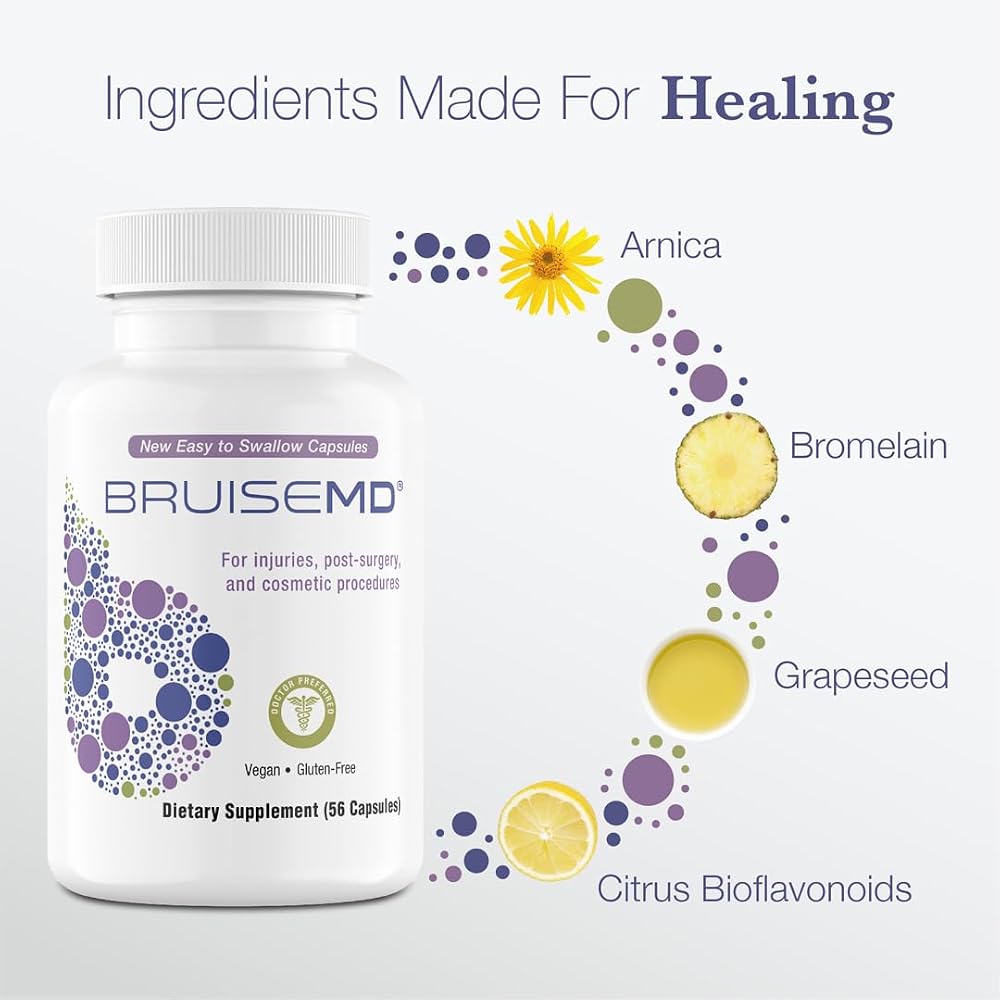 BruiseMD Bromelain 500 mg with Zinc & Vitamin C - 56 Capsules - image 4