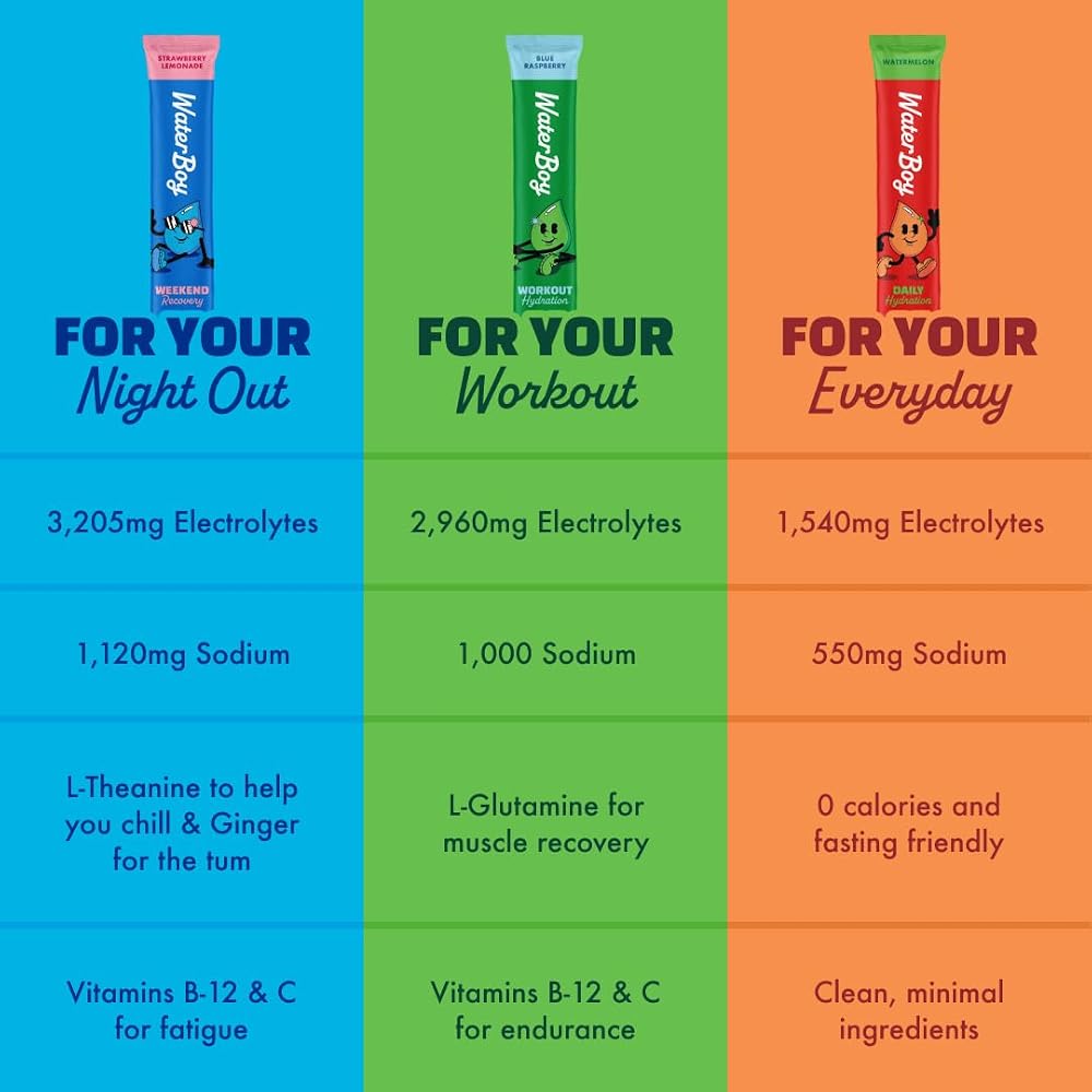 WaterBoy Daily Hydration, Sugar Free Electrolytes