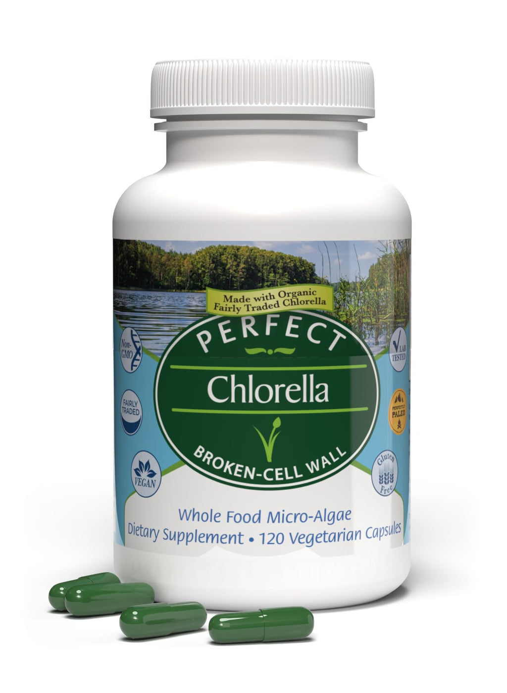 Perfect Supplements Chlorella Vegetarian Protein - 120 Capsules