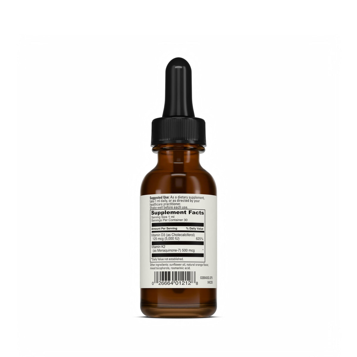 DAVINCI Labs D3/K2 Liquid Bone Health Support - 30 Servings - image 2