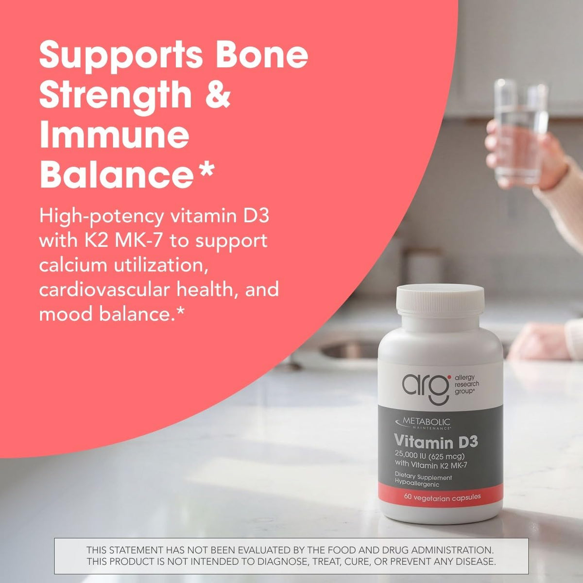 Metabolic Maintenance Vitamin D3 25000 IU with K2 - 60 Capsules - image 2