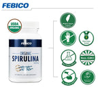 FEBICO Organic Spirulina Tablets 500mg - 180 Tablets - image 5