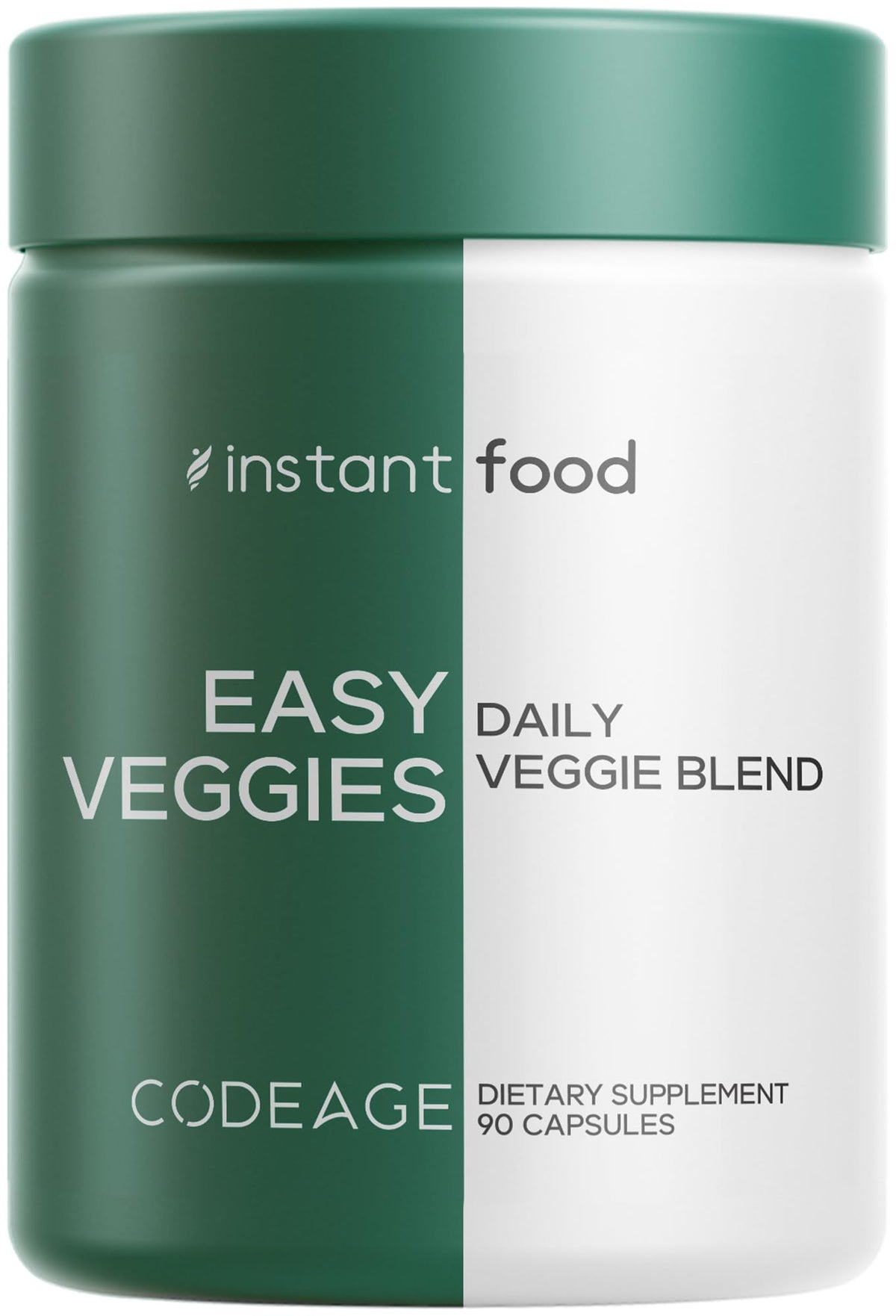 Codeage Instantfood Easy Veggies Capsules, Vegan Blend - 90 Capsules