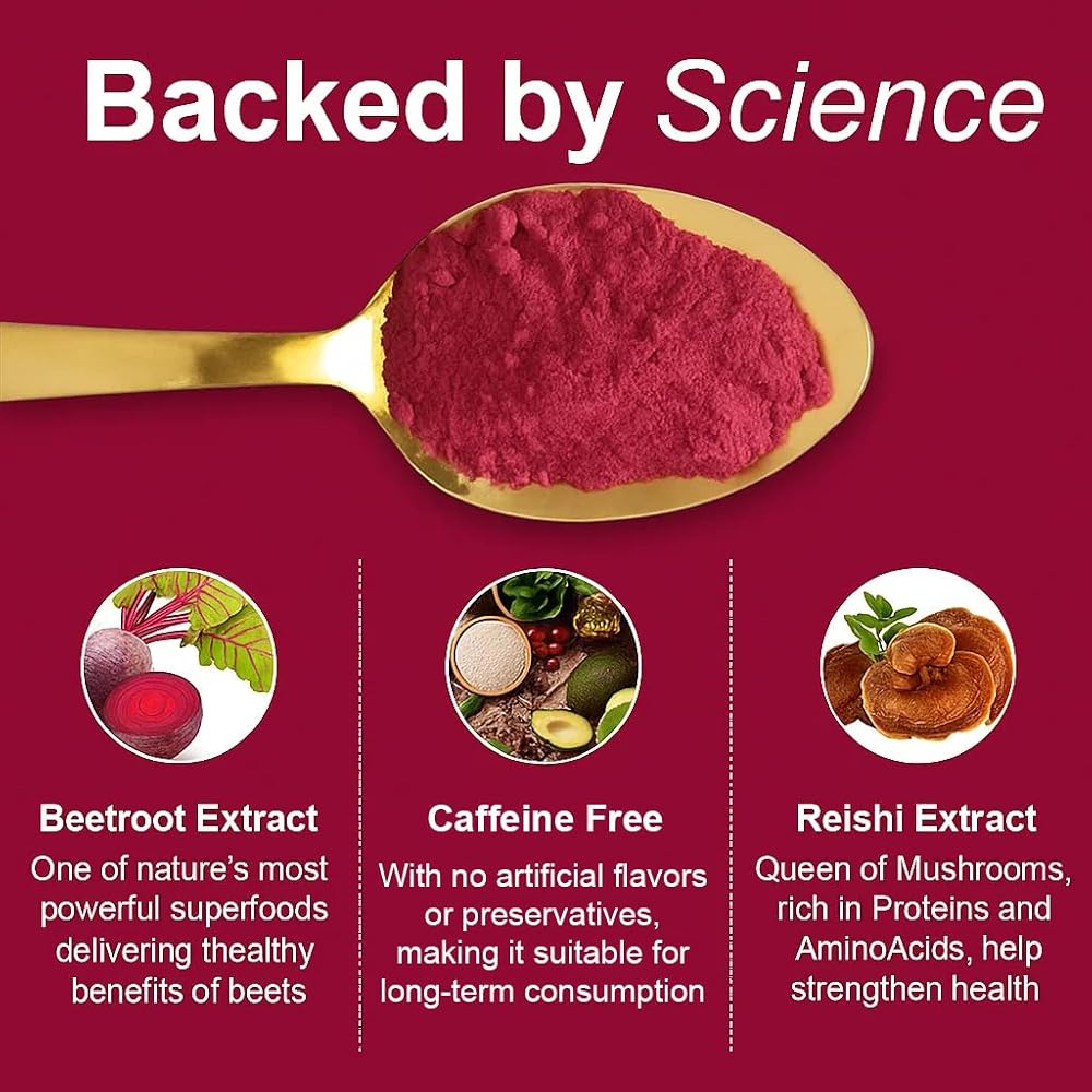 CLEEFLEN Beet Powder with Reishi Mushroom Extract - 6.35 oz - image 5