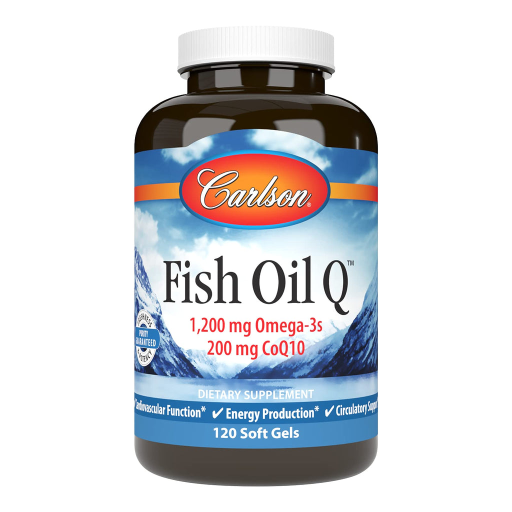 Carlson Fish Oil Q Omega-3 with CoQ10 - 120 Softgels