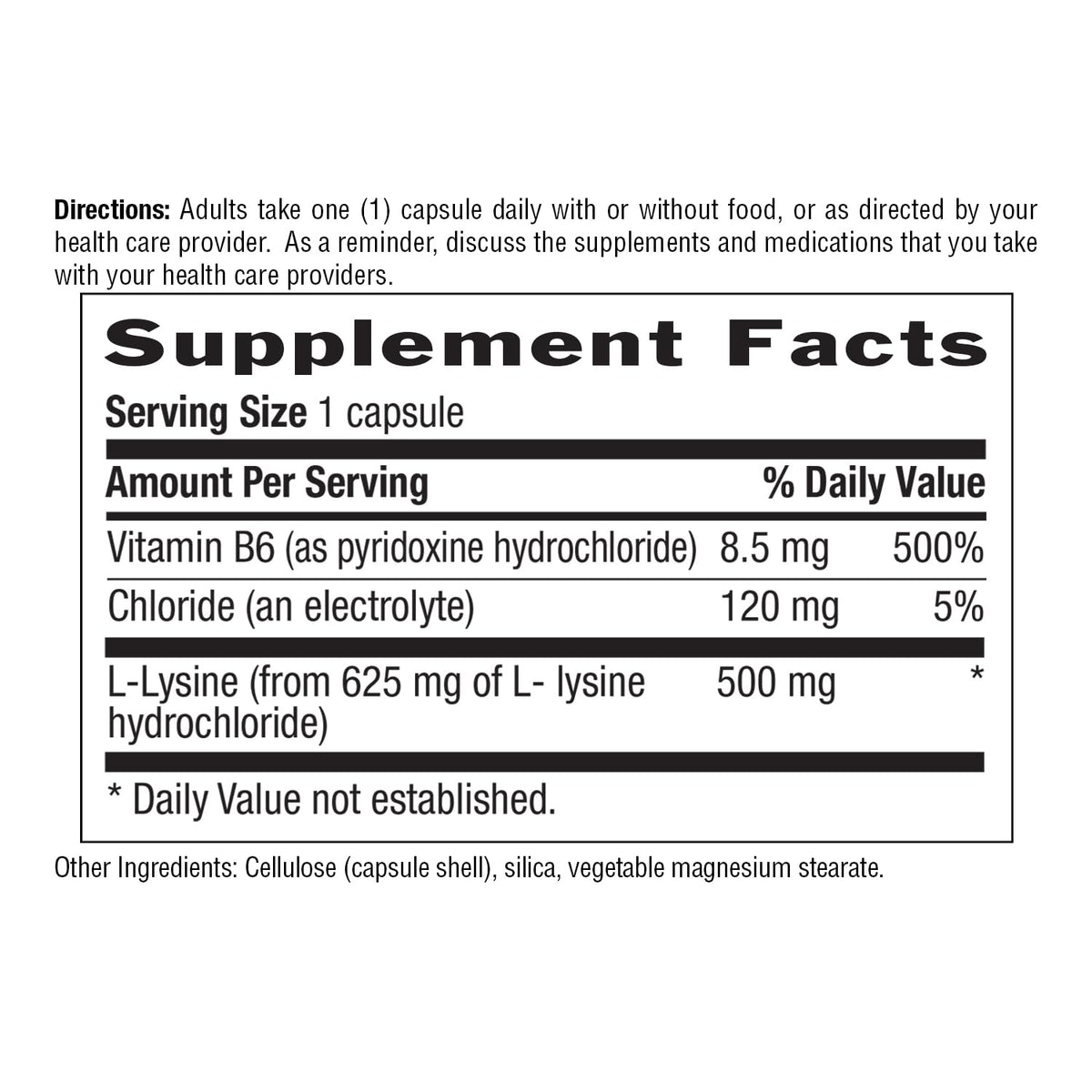 Country Life L-Lysine 500mg with B-6 - 250 Vegan Capsules - image 7