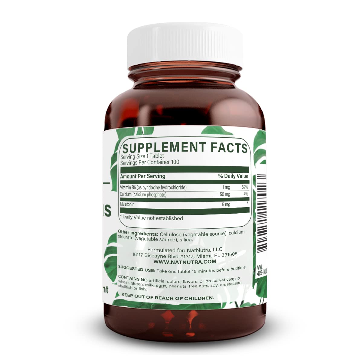 Natural Nutra Vegan Melatonin 5mg with B6 Parent