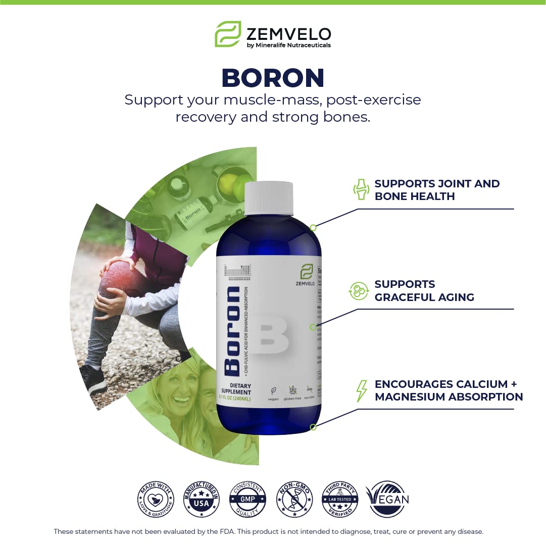 Mineralife Liquid Boron for Calcium & Magnesium Absorption - 8 Fl Oz - image 3
