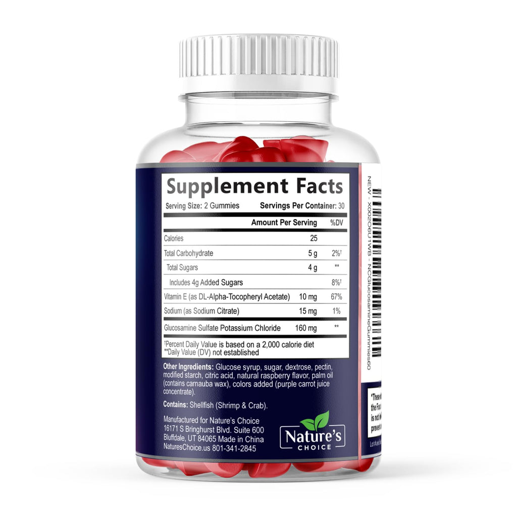 Nature's Choice Joint Support Gummies - Extra Strength Glucosamine