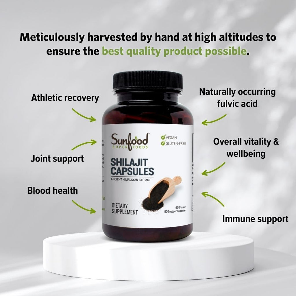 Sunfood Superfoods Raw Shilajit Capsules - 90 Capsules - image 4