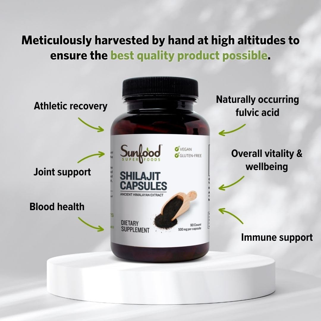 Sunfood Superfoods Raw Shilajit Capsules - 90 Capsules - image 4