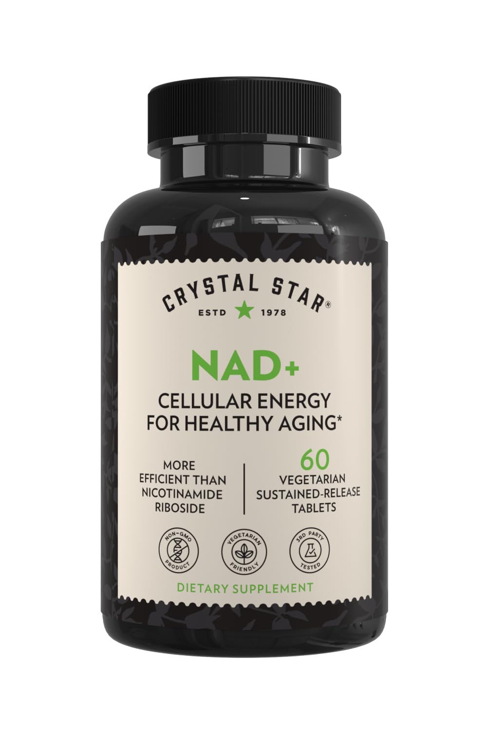 Crystal Star NAD+ Tablets for Cellular Energy & Healthy Aging - 60 Tablets