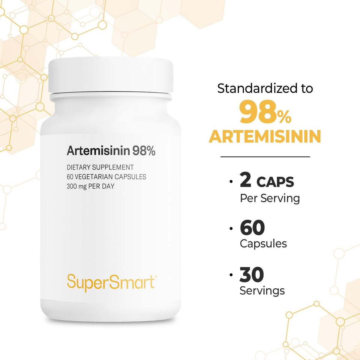 Supersmart Artemisinin 300mg Daily - 60 Vegetarian Capsules - image 5