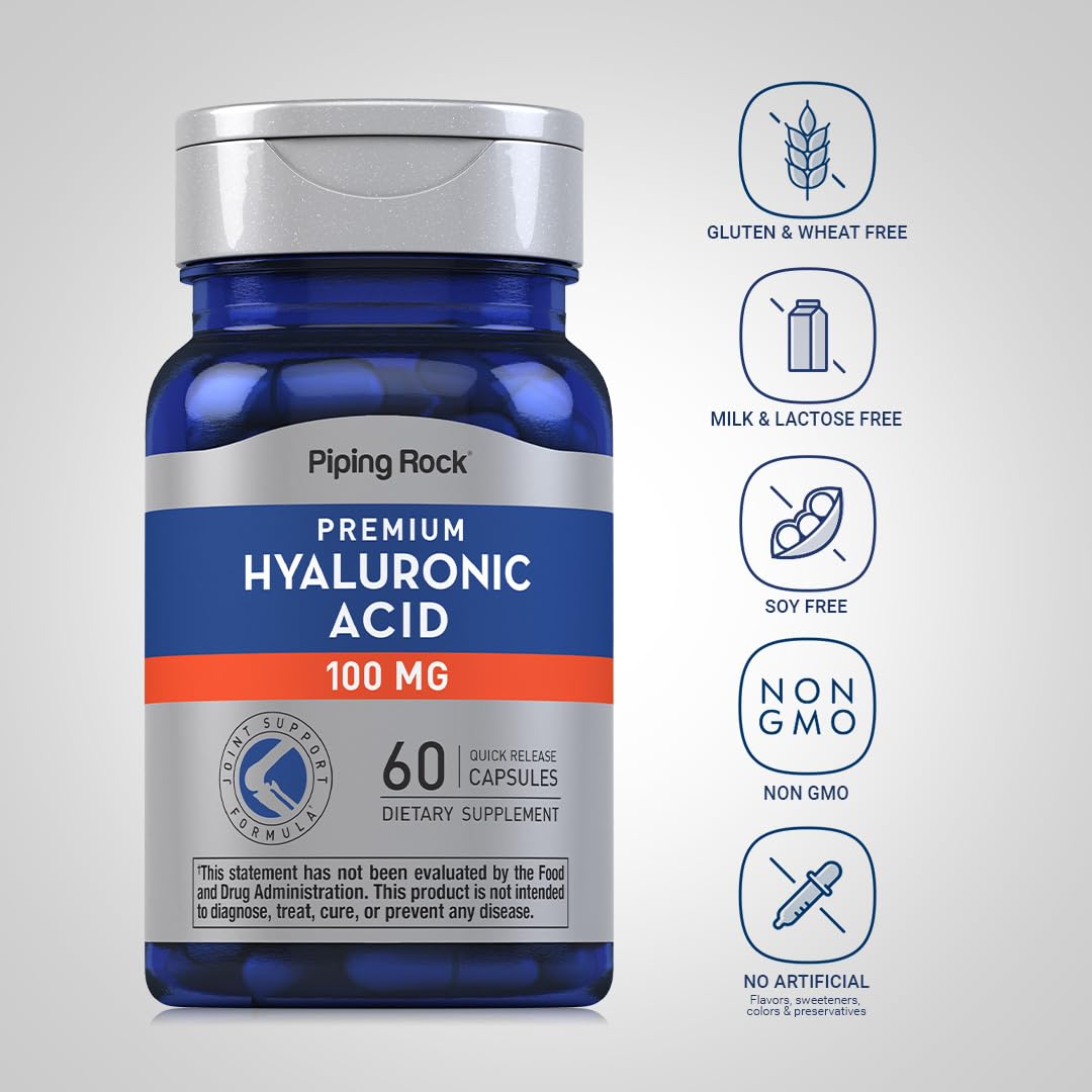 Piping Rock Hyaluronic Acid 100mg - 60 Capsules - image 3