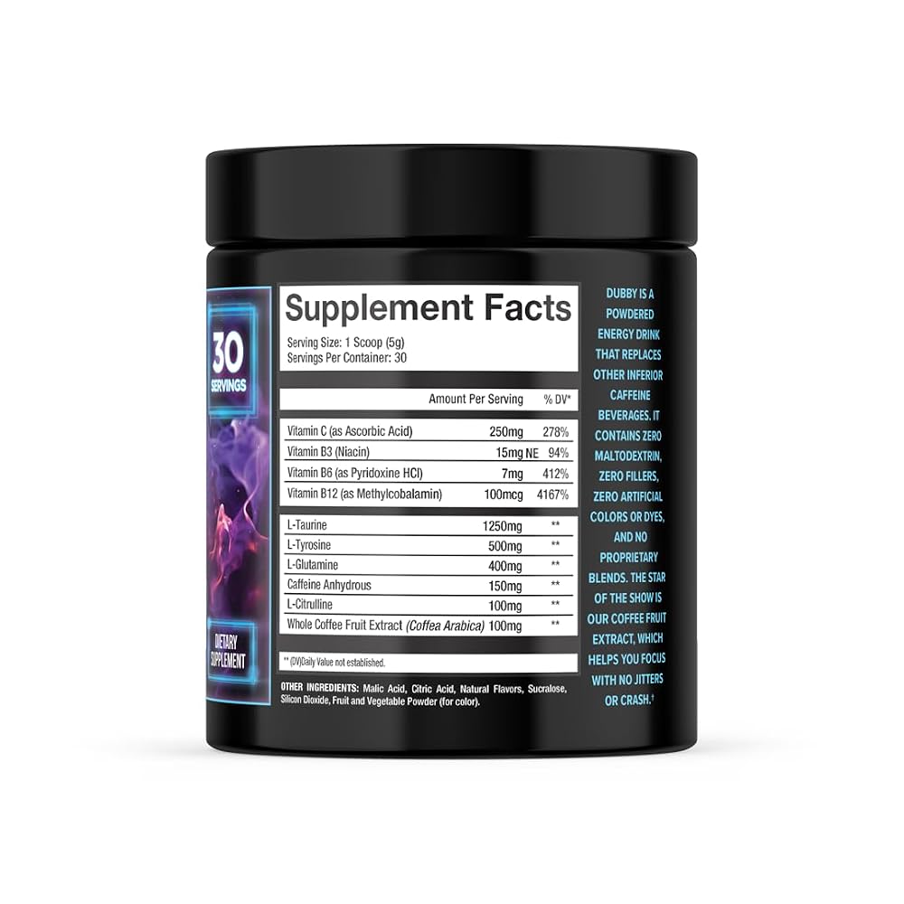 Dubby Solo Leveling Sugar Free Energy Drink Powder - 30 Servings - image 4