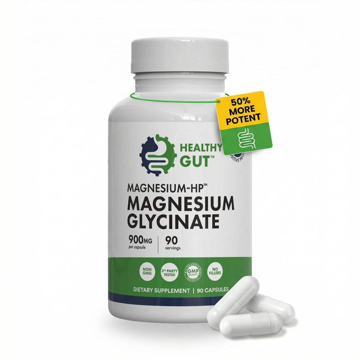 Healthy Gut Magnesium Glycinate - 90 Capsules