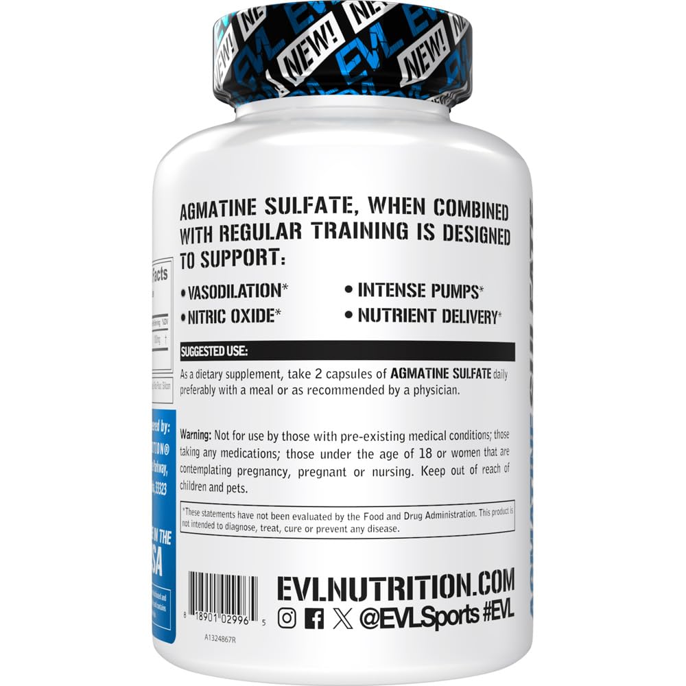 Evlution Nutrition Agmatine Sulfate 1000mg - 120 Capsules - image 3