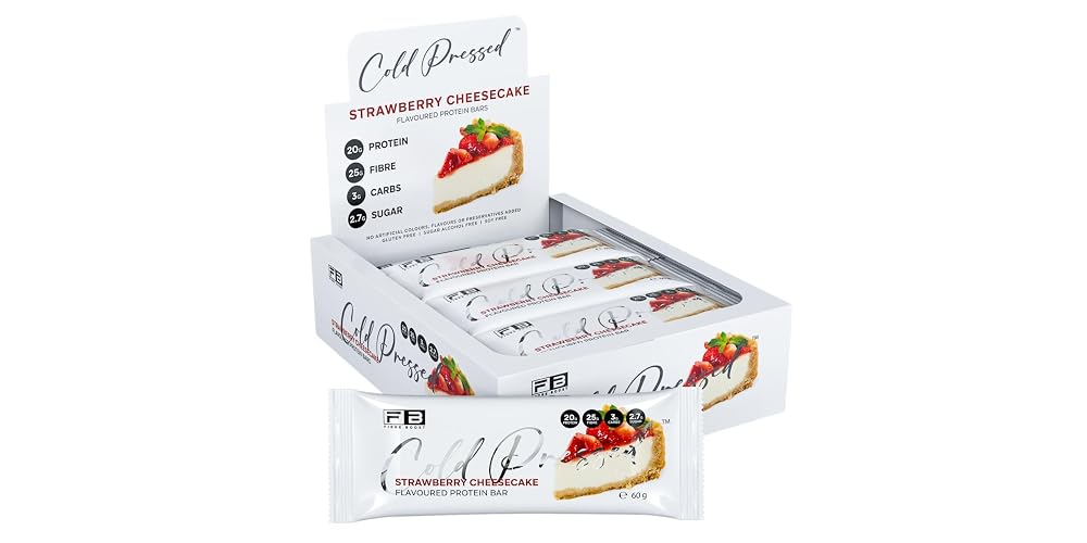 Fibre Boost Cold Pressed Strawberry Cheesecake Protein Bar - 12 Count