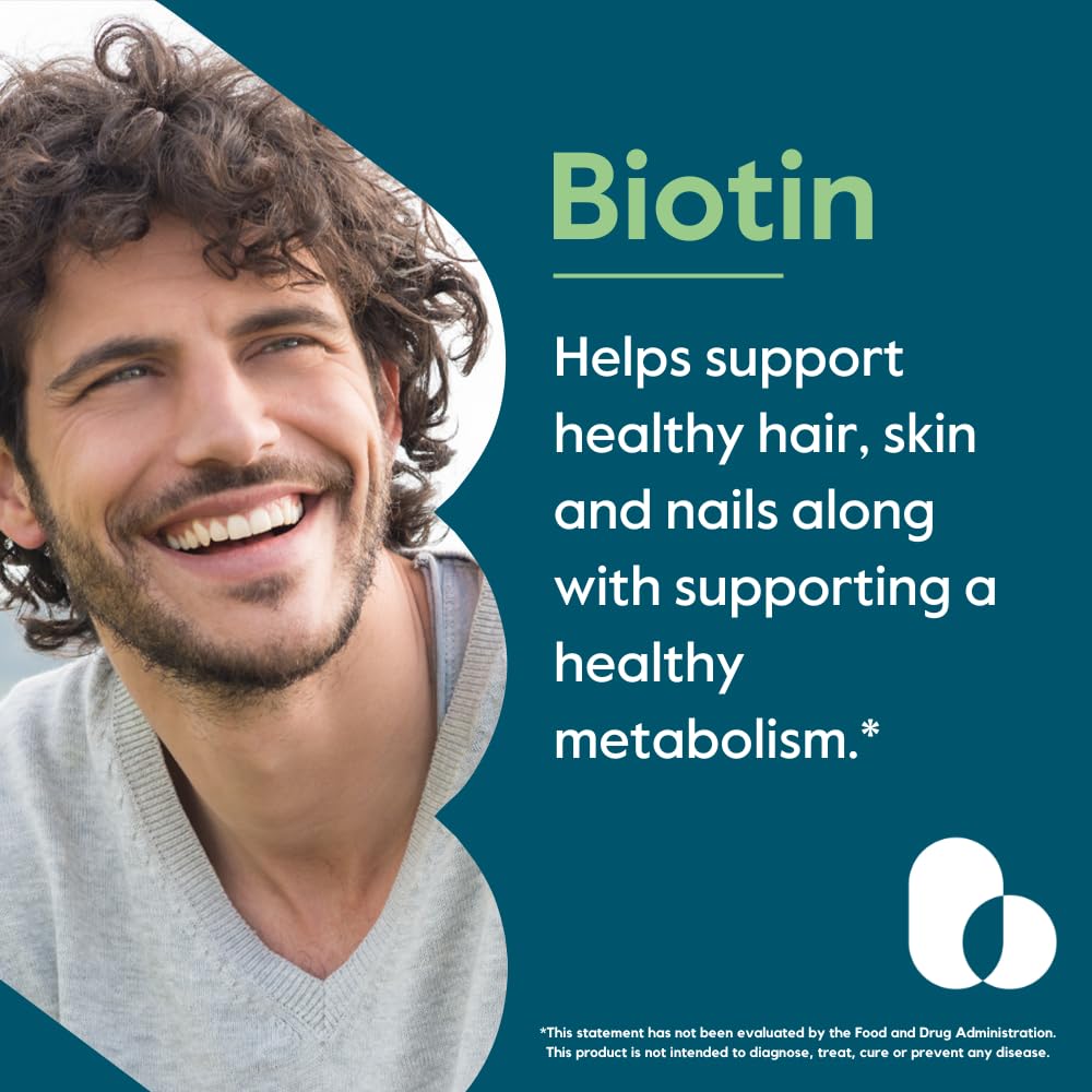 BESTVITE Biotin 5000mcg Hair, Skin & Nails Support - 240 Vegetarian Capsules - image 4