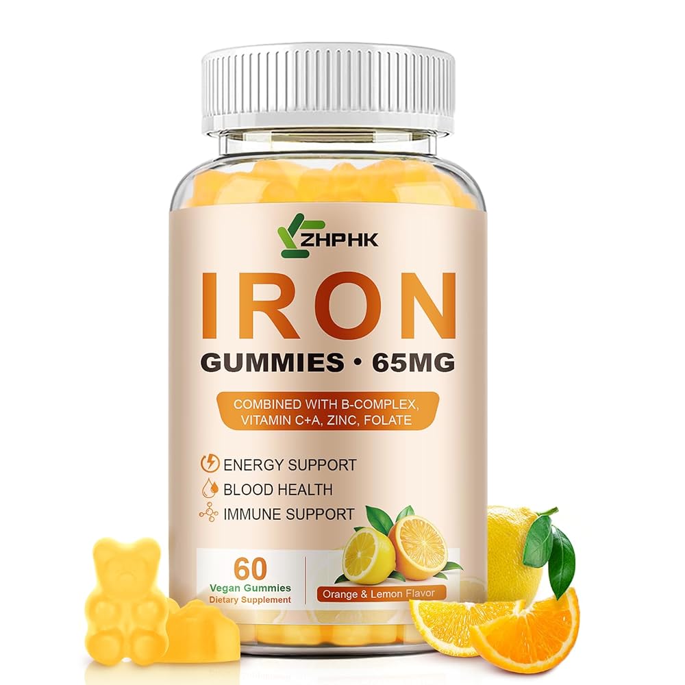 ZHPHK Iron Supplement Gummies with Vitamin A