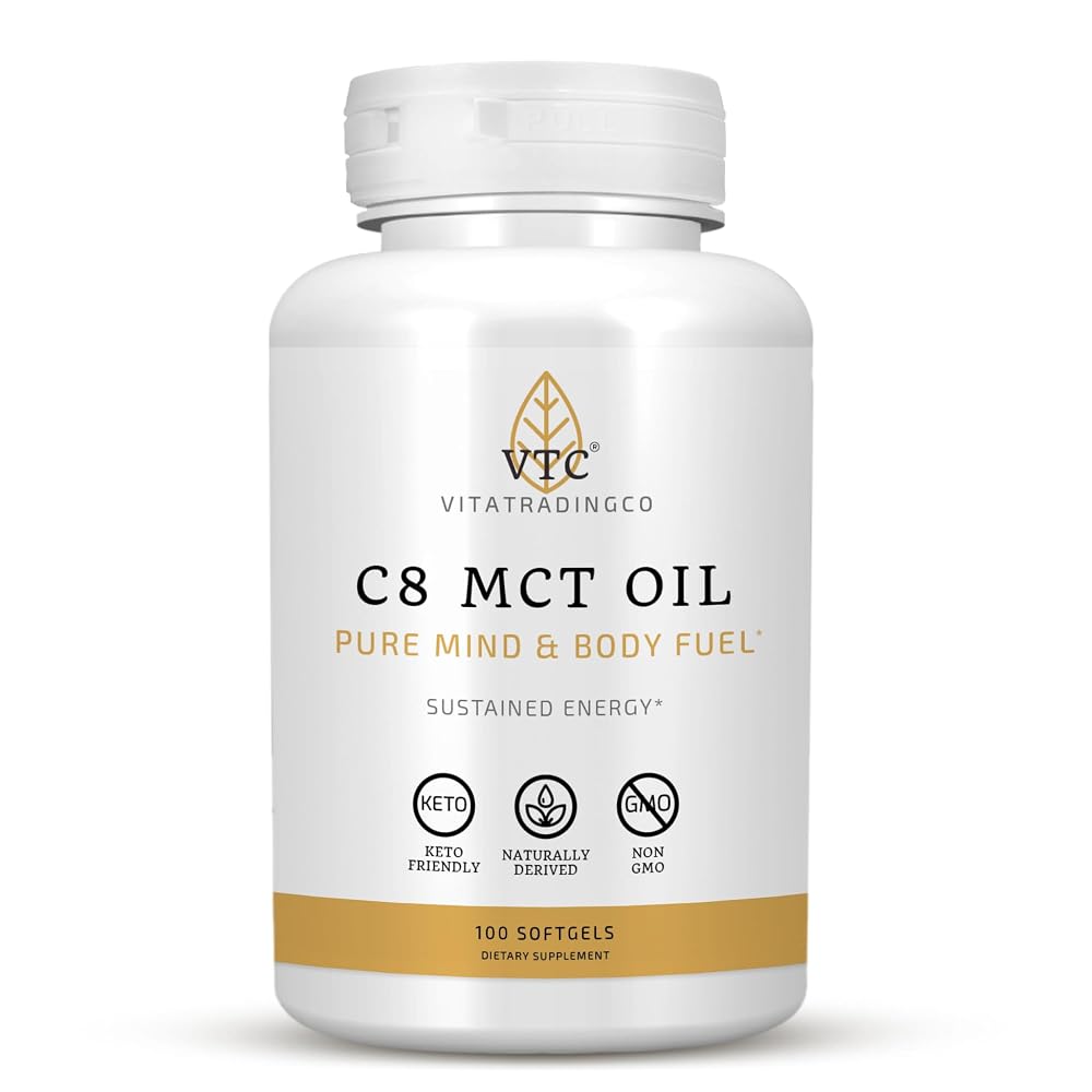 VTC C8 MCT Oil Capsules - 100 Softgels