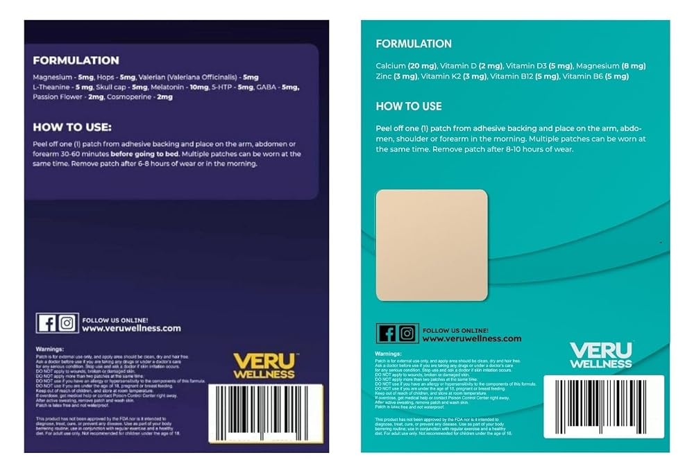 Veru Wellness Sleep Support Calcium Magnesium Adhesive Patches - 92 Count - image 2
