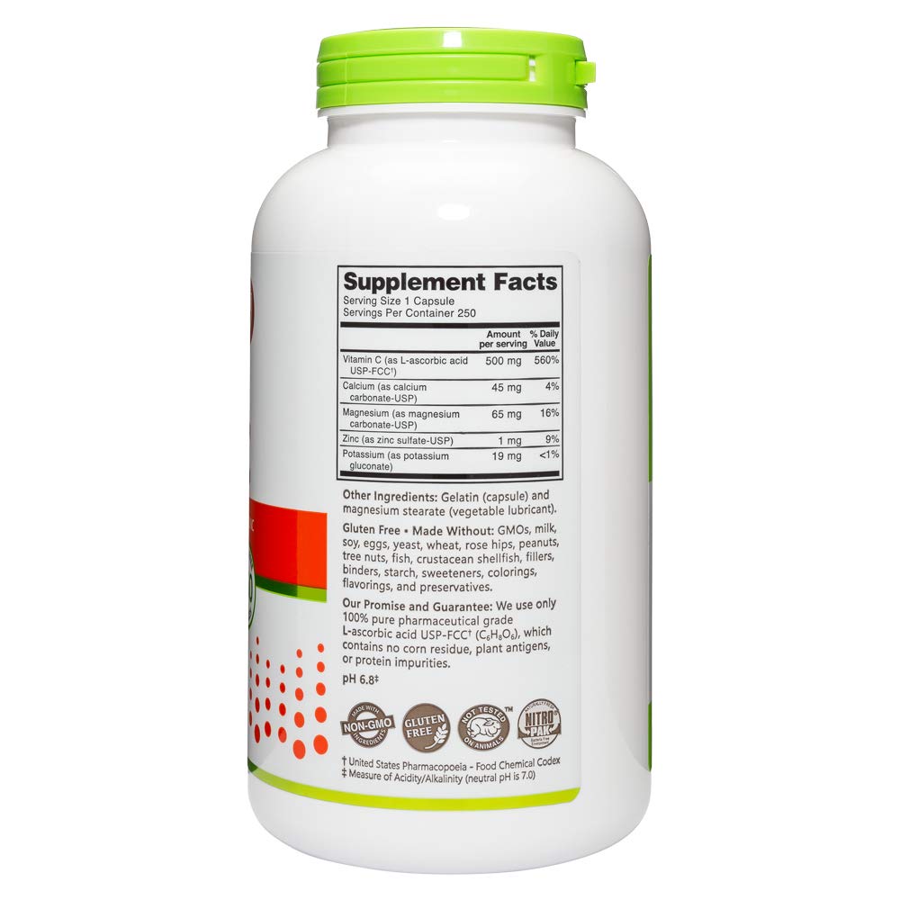 NutriBiotic Buffered Vitamin C 500 mg - 250 Capsules - image 3