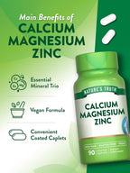 Nature's Truth Calcium Magnesium Zinc Plus Vitamin D3 - 180 Caplets - image 5