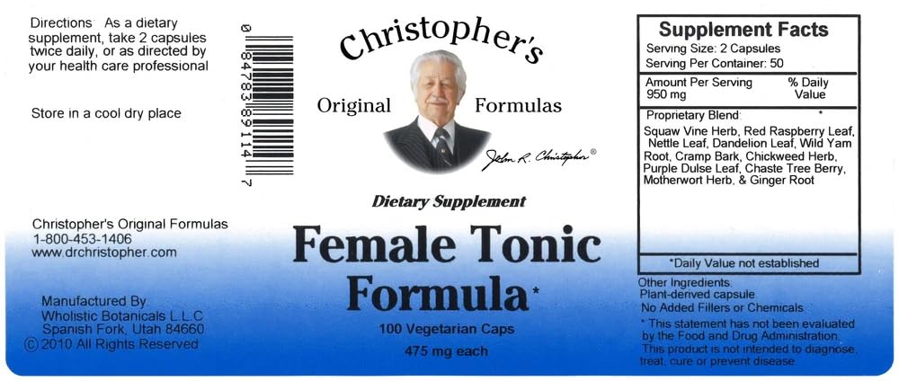 Christopher's Original Formulas Female Tonic Formula - 100 Capsules - image 4