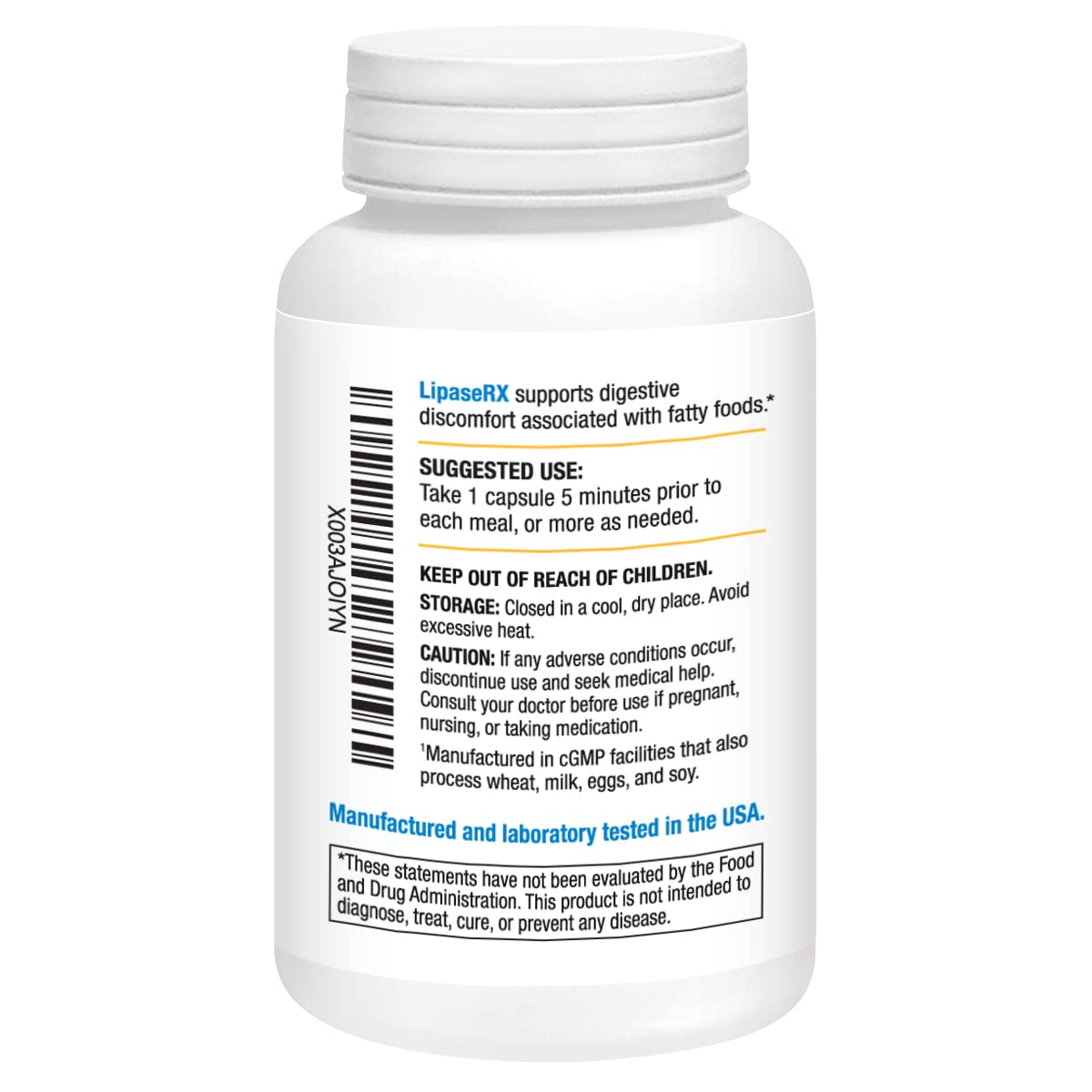 Biomedic Labs RX Lipase Digestive Enzymes - 60 Vegetarian Capsules - image 3