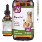 PetAlive Thyro-Pet Herbal Drops for Dog & Cat Thyroid Support - 2 Fl Oz