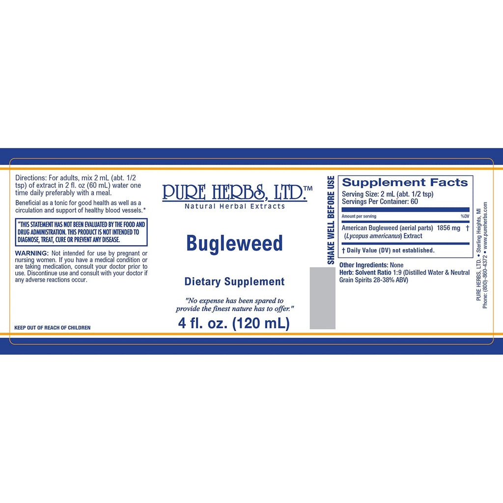 Pure Herbs Bugleweed Liquid Herbal Supplement - 4 fl oz - image 2
