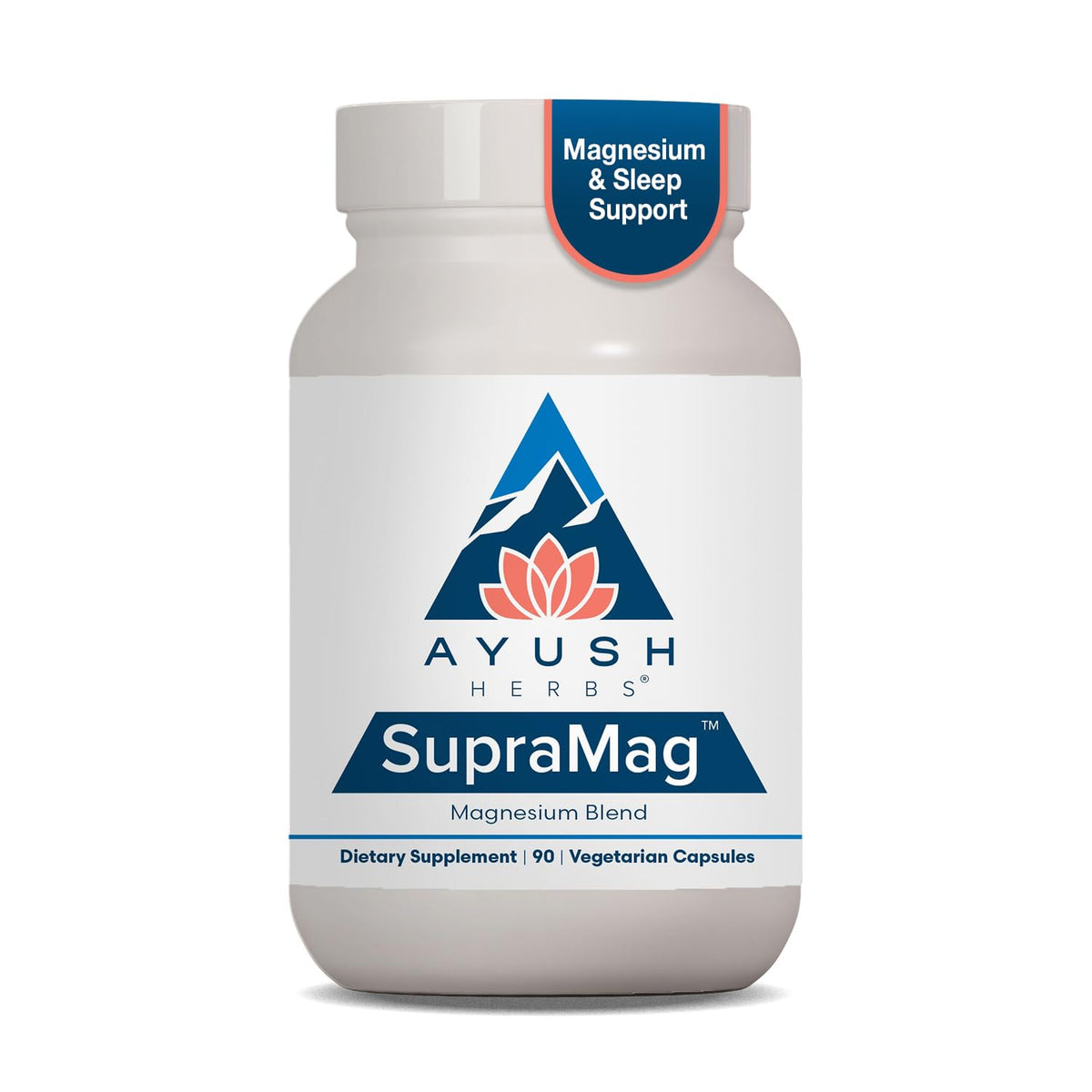 Ayush Herbs SupraMag Magnesium Blend Energy Support - 90 Capsules