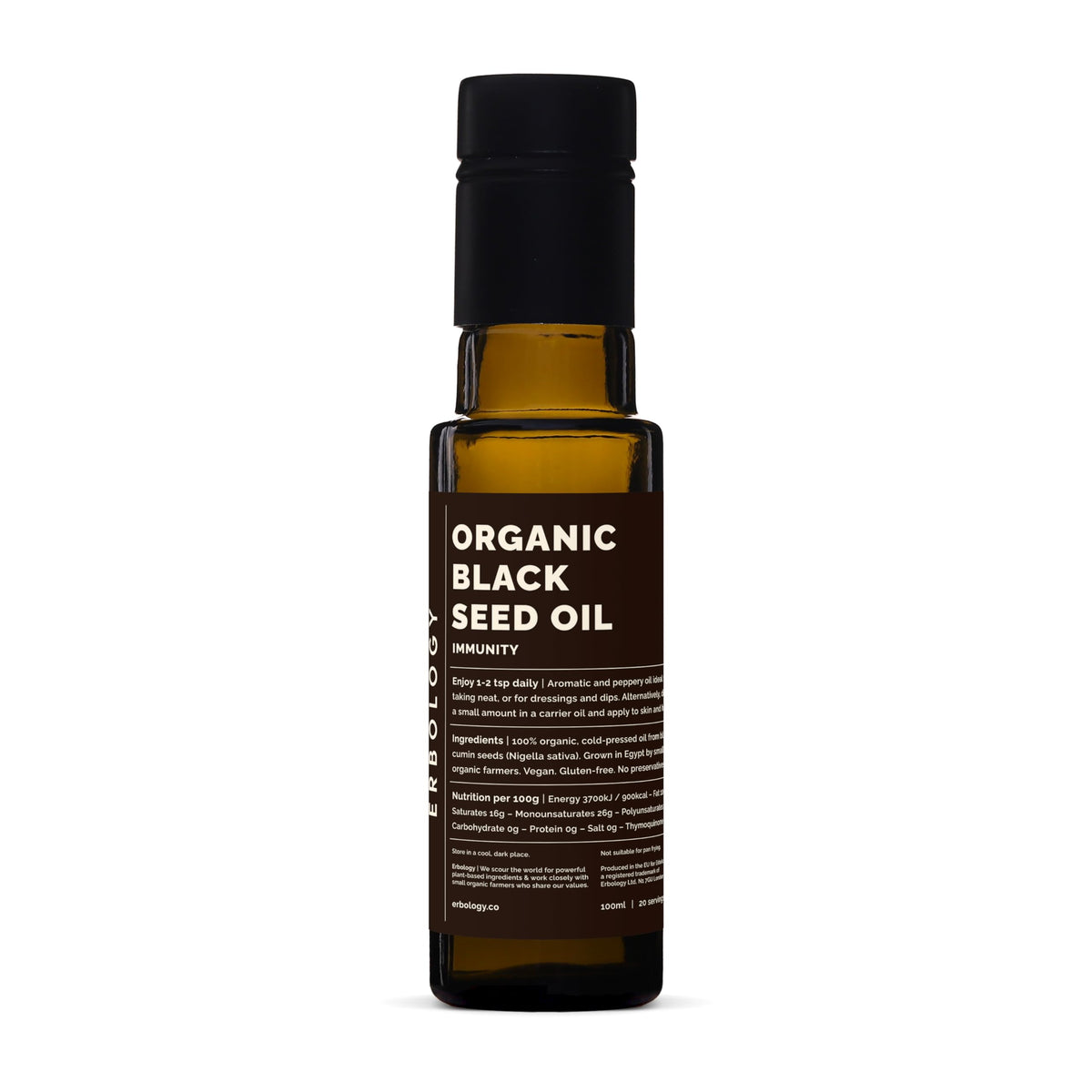 Erbology Organic Black Seed Oil 3.4 fl oz - Nigella Sativa