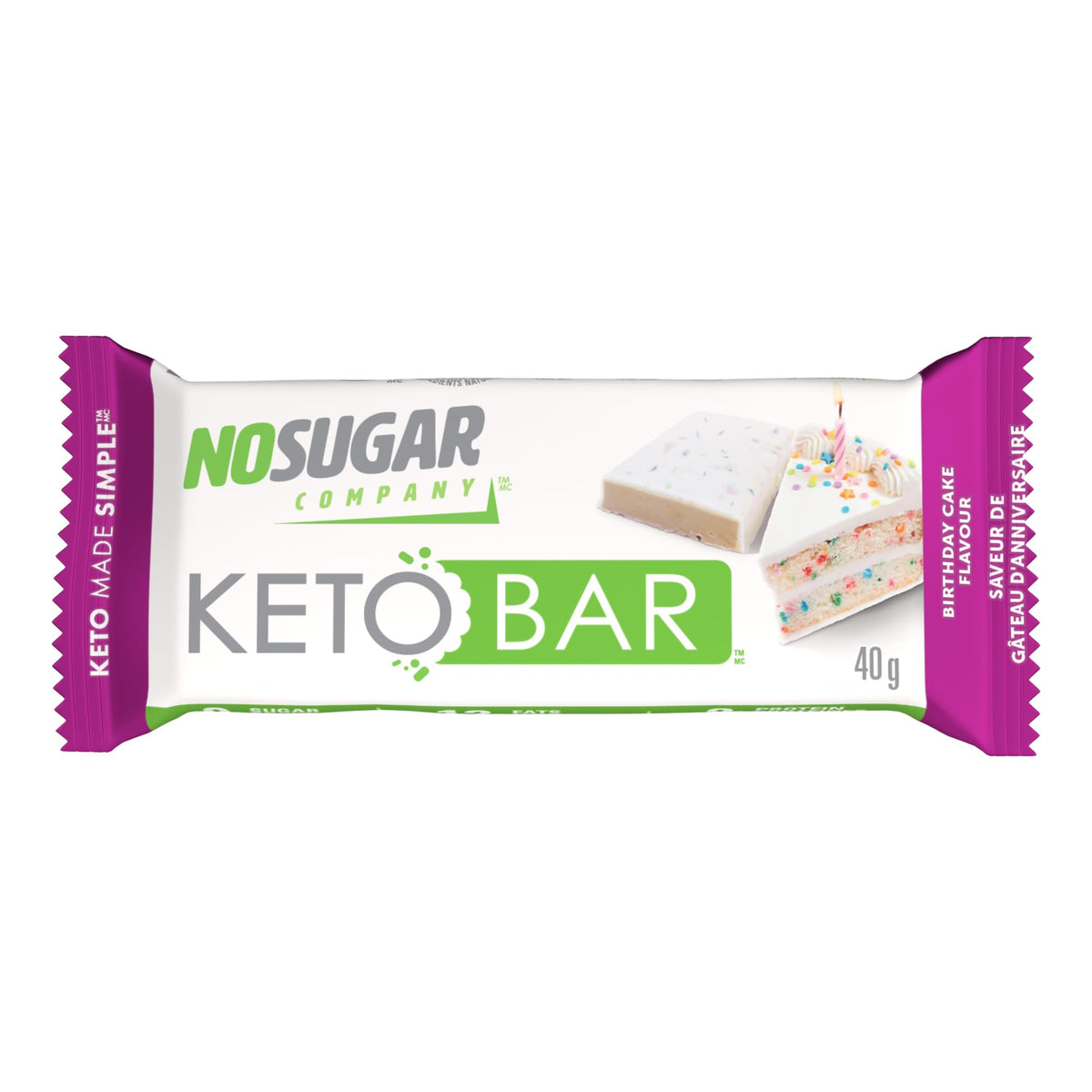 No Sugar Company Keto Bar Birthday Cake - 12 Count - image 6