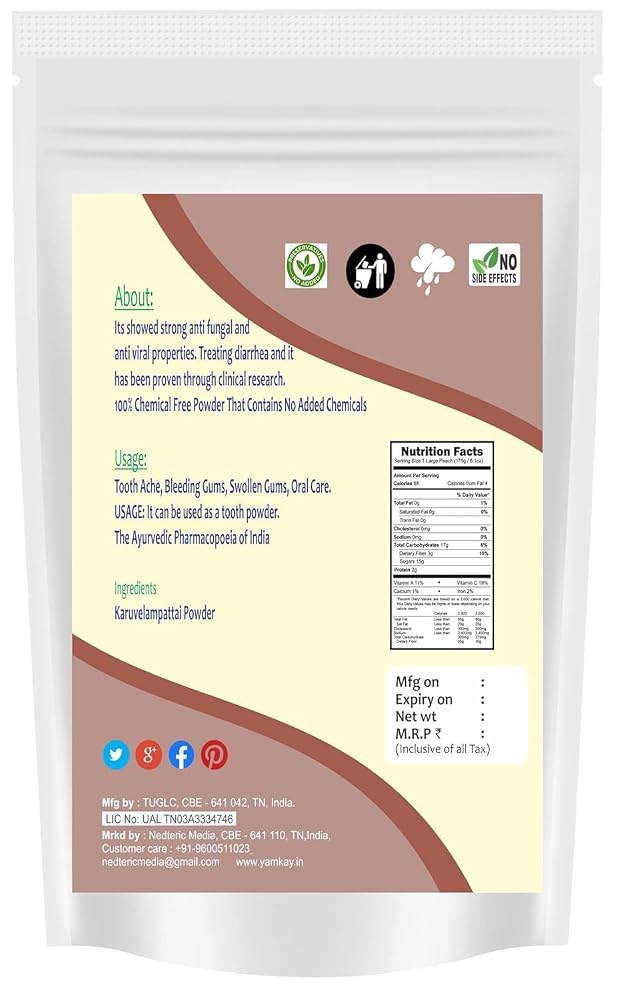 YAMKAY Karuvelampattai Powder 100% Pure Prosopis Juliflora - 1 oz - image 2