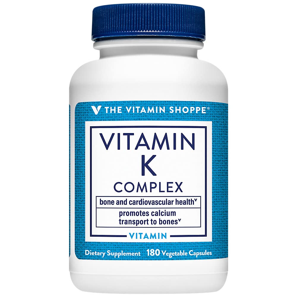 The Vitamin Shoppe Vitamin K Complex K1 K2 - 180 Vegetable Capsules