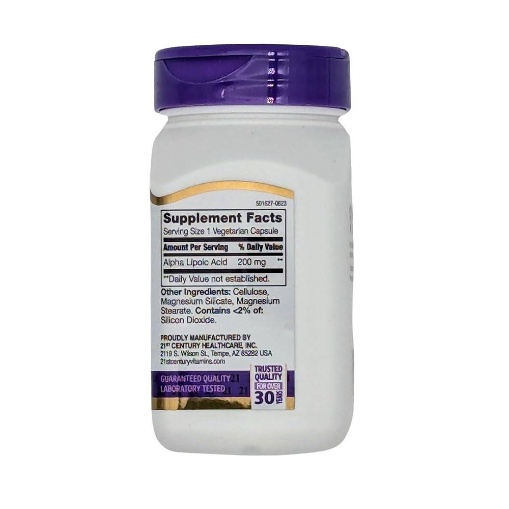 Amazon Pharmacy 21st Century Alpha Lipoic Acid 200 mg - 1 Capsules - image 2