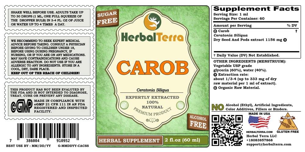 Herbal Terra LLC Carob (Ceratonia Siliqua) Tincture