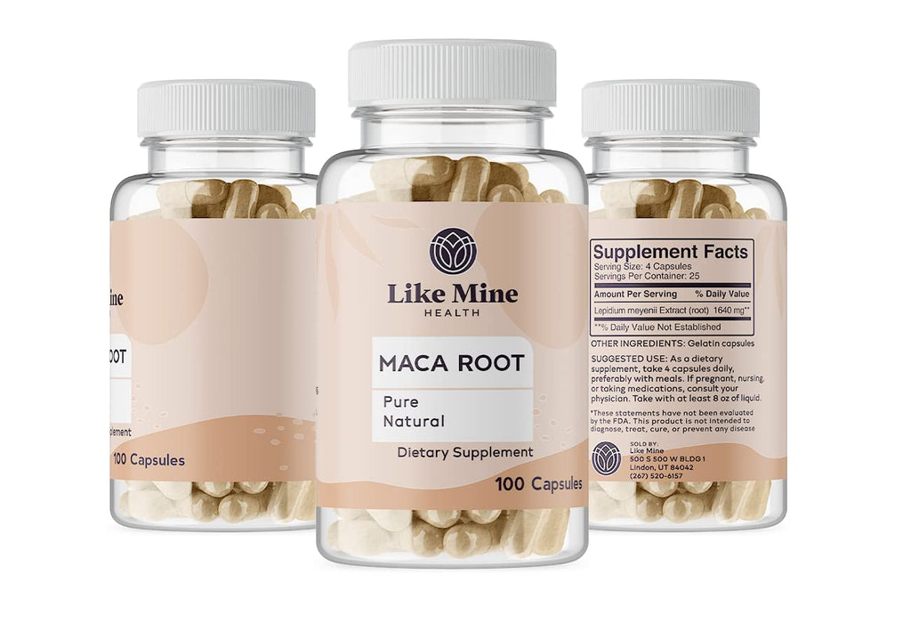 Like Mine Maca Root - 100 Capsules - image 4