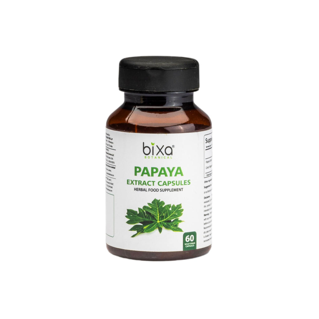 bixa BOTANICAL Papaya Leaf Extract 450mg - 60 Vegetarian Capsules