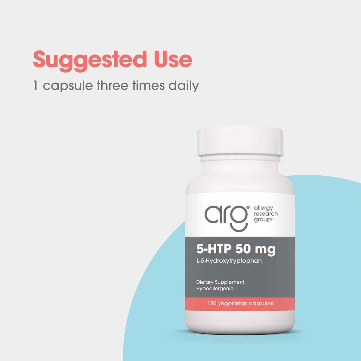 Allergy Research Group 5-HTP 50 mg for Sleep Support - 150 Capsules - image 3